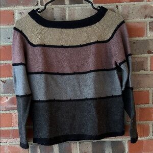 Cooperative Multicolor Striped Crew Neck Sweater